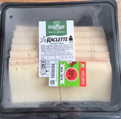 Raclette lait entier front packaging