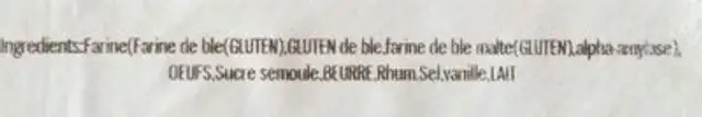 6 crèpes ingredients label