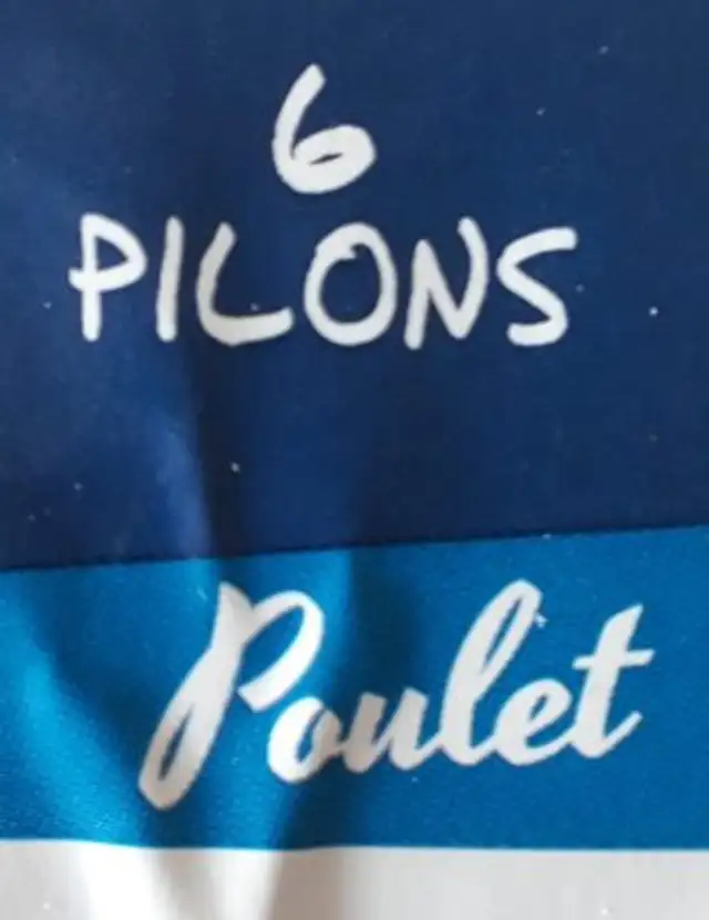 6 pilons poulet ingredients label
