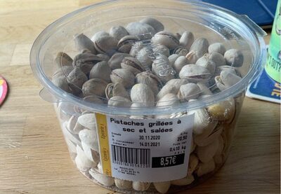 Pistache grilles a sec et salees