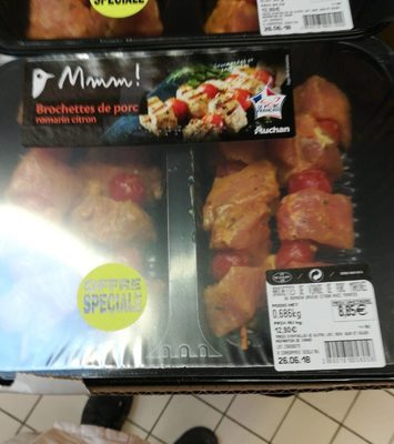 Brochette de porc romarin citron
