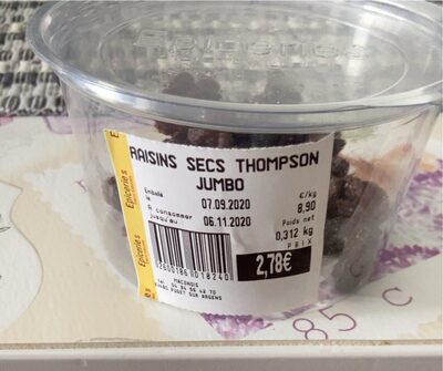 Raisins secs thompson