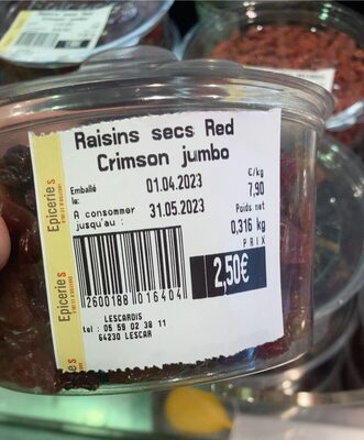 Raisins secs Red Crimson jumbo