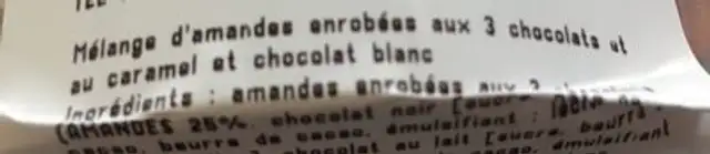 Melange de 4 amandes ingredients label