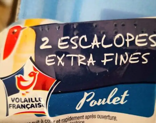 Escalope de poulet extra fines