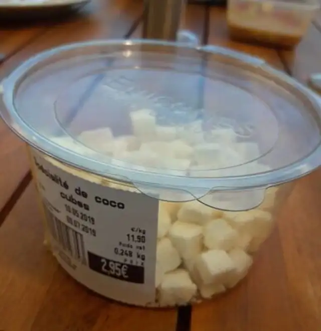 spécialité de coco cubes
