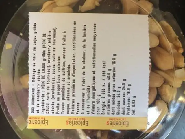 Mélange duo gourmand ingredients label