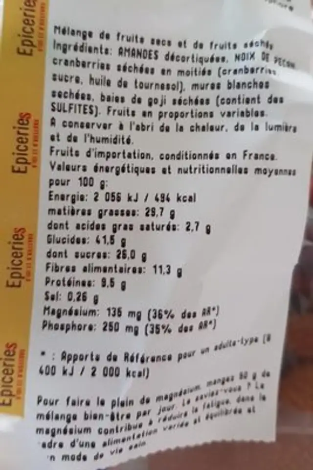 Unknown ingredients label