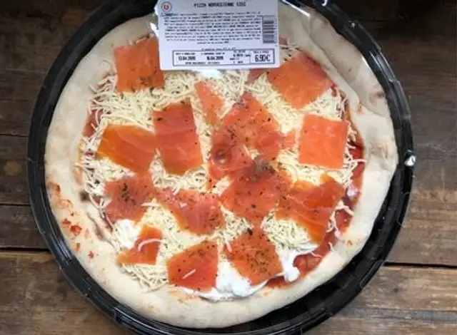 pizza saumon