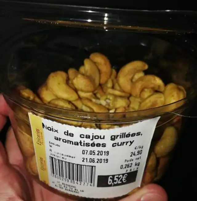 Noix de cajou au curry