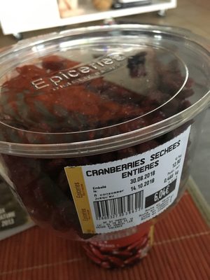 Cranberries séchées entières