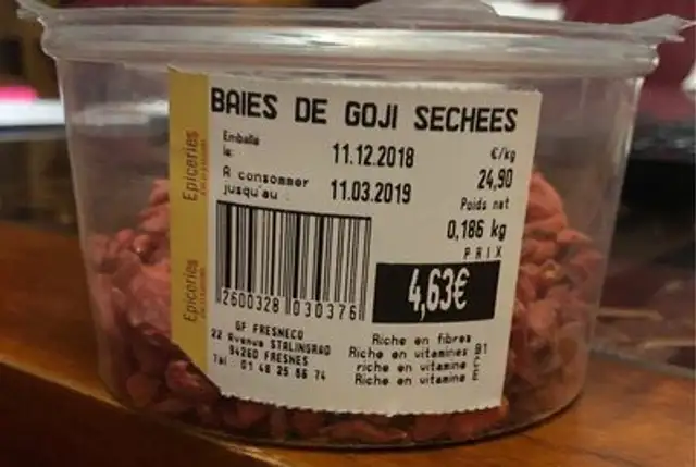 Baies de goji seches