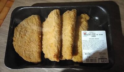 Escalope filet de dinde panée