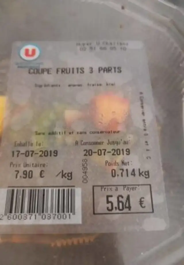 Coupe fruit 3 parts