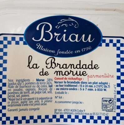 Brandade de morue front packaging