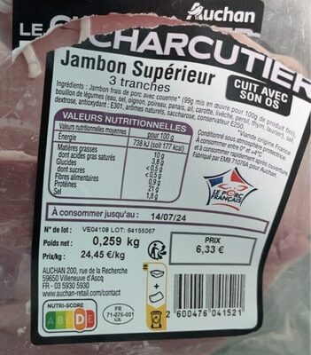 Jambon supérieur