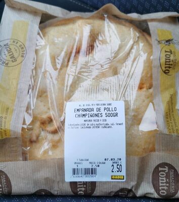 Empanada de pollo y champiñones