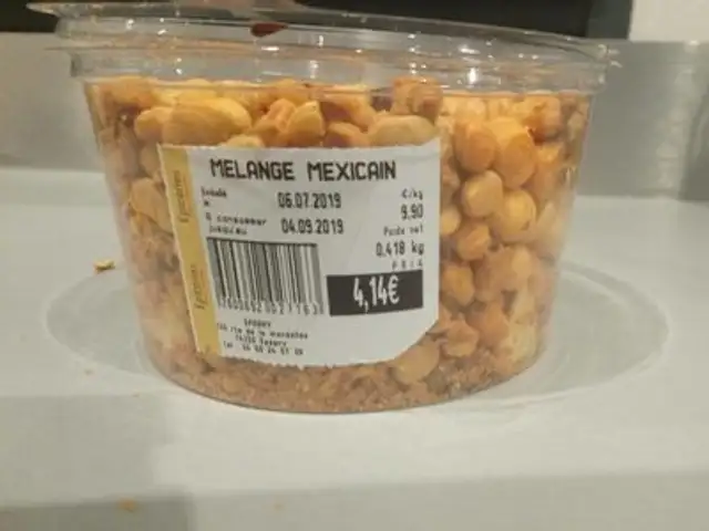 Mélanges mexicain nutrition facts table
