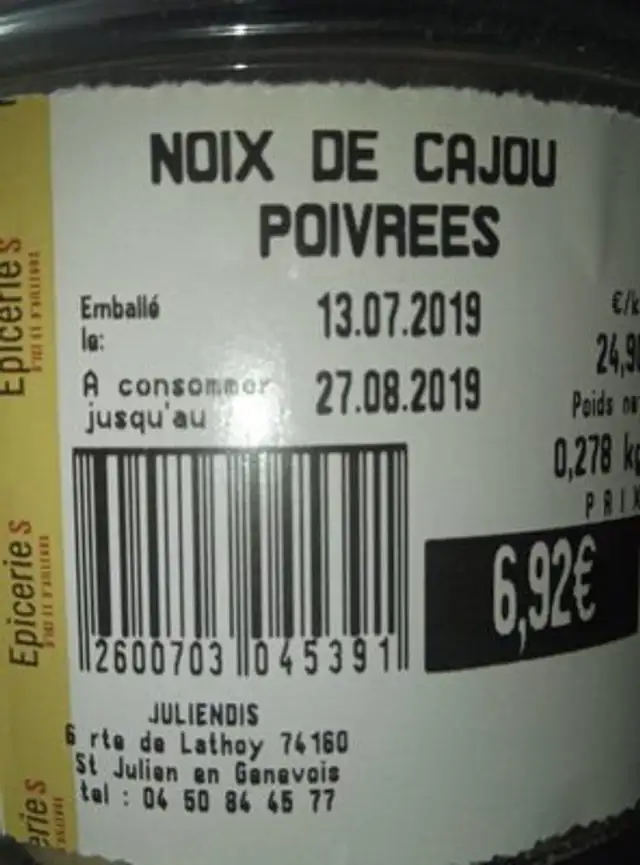 Noix de cajou poivrées