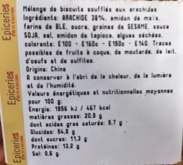 Melange tokyo nutrition facts table