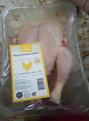Pollo entero limpio front packaging
