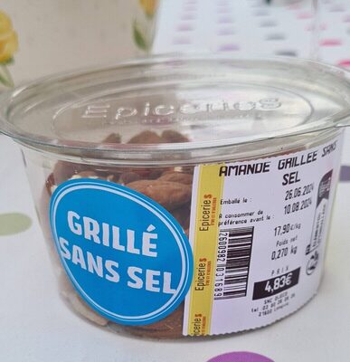 Amandes grillées sans sel