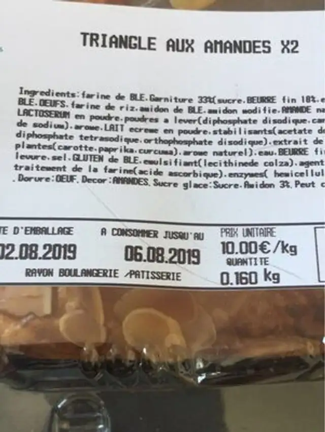 Triangle aux amandes