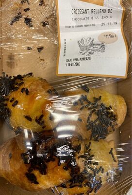 Croissant relleno de chocolate front packaging