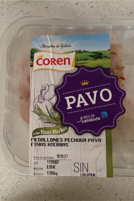 Medallones Pechuga Pavo Finas Hierbas