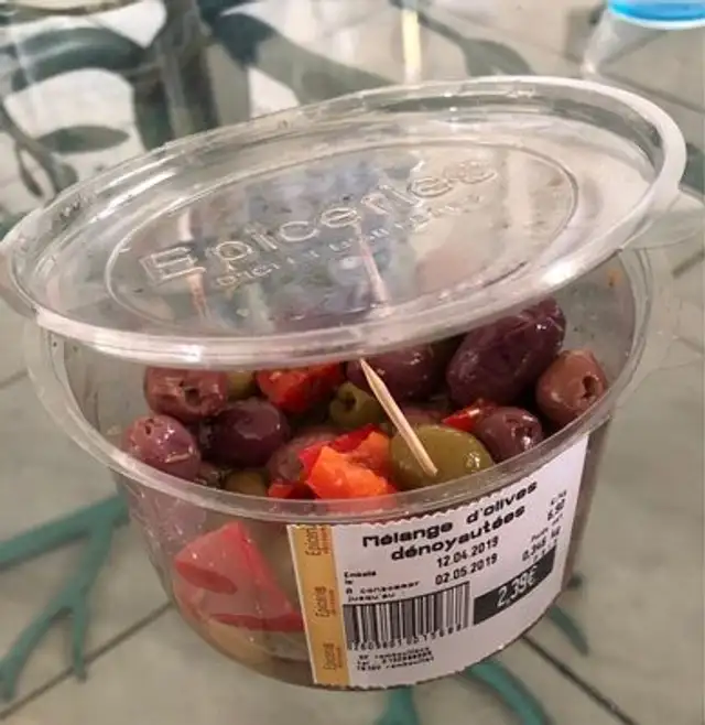 Melange d'olives dénoyautées
