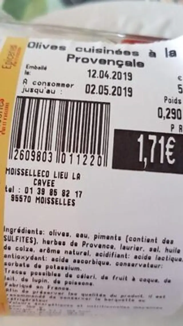 Olives cuisinés à la provençale
