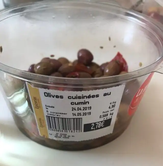 Olives cuisinées au Cumin