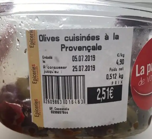 Olives cuisinées à la provençale