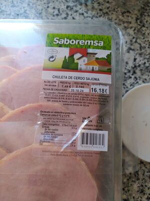 Chuletas de cerdo Sajonia front packaging