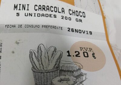 Mini caracola choco front packaging