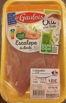 Escalope de dinde front packaging