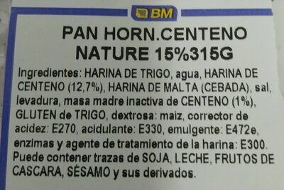 Pan Horn. Centeno Nature 15% 315G