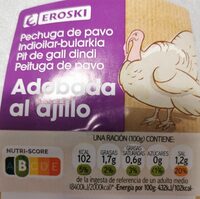 Pechuga de pavo adobada al ajillo