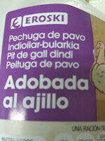 Pechuga de pavo adobada al ajillo