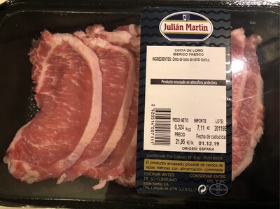 Cinta de lomo ibérico