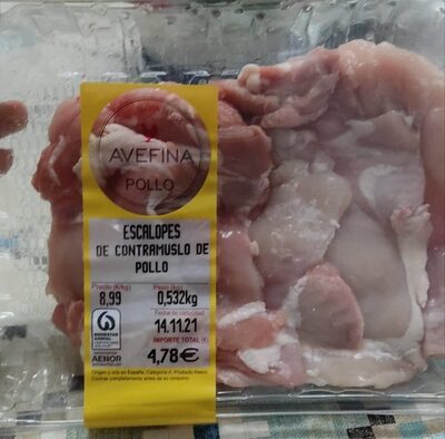 Escalopes de contramuslo de pollo