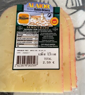 Queso mahon menorca semicurado