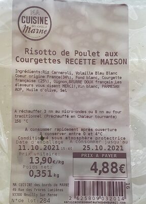 Risotto  de poulet aux courgettes