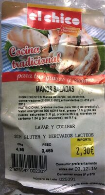Manos de cerdo saladas