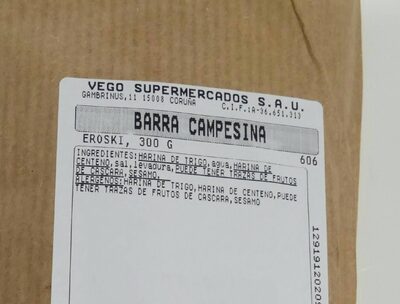 Barra campesina front packaging