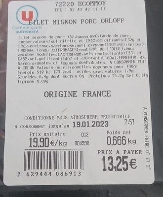 Filet mignon porc orloff