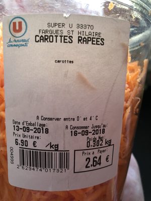 Carottes râpées