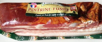Poitrine de porc fumée 350g. front packaging