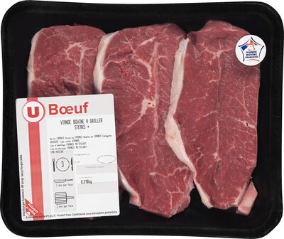 Viande bovine - Steak * Genisse, Nouvelle agriculture front packaging