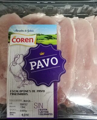 Escalopines de pavo marinados